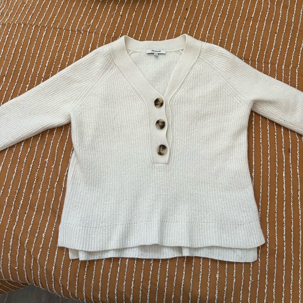 Madewell white sweater